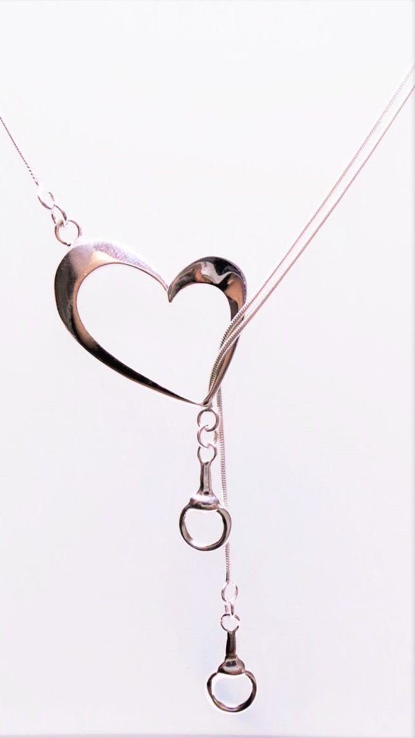 Fabulous, Sterling Silver Open Heart Dangle Pendant
