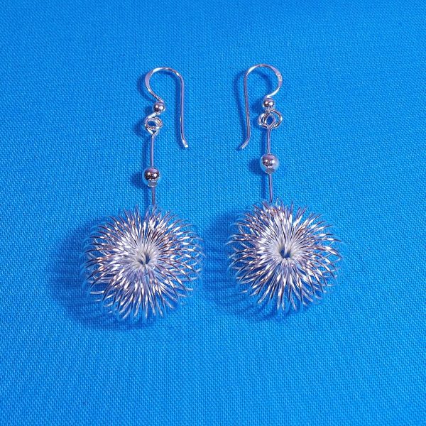 Silver Daisy Style Earrings 2