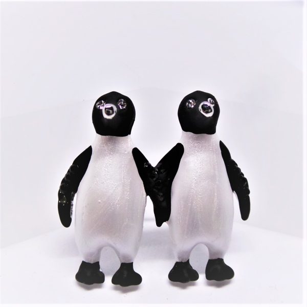 Twin, Sparkly Penguin Brooch