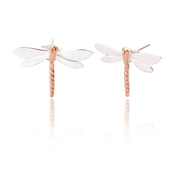 Delightful Davina Dragonfly Silver Earrings